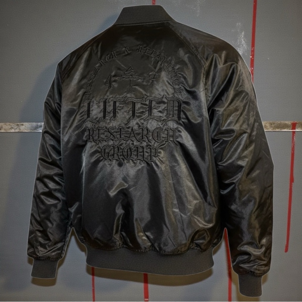 LRG Lifted Research Group Men’s Aloha Black Bomber Jacket Style C184001 Size M - Picture 2 of 14